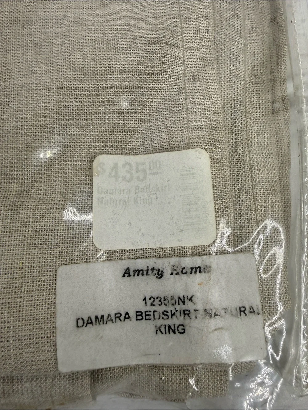 Amity Home Damara Linen Bed Skirt in Natural